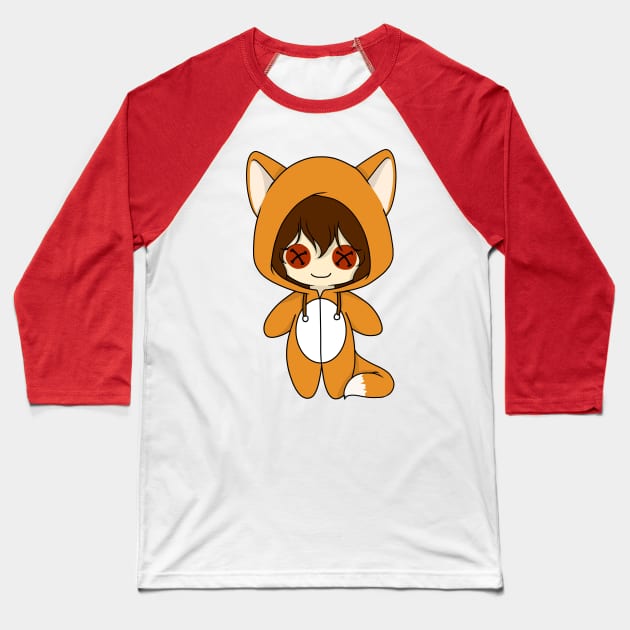 creepypasta lazari fox costume doll Baseball T-Shirt by LillyTheChibi